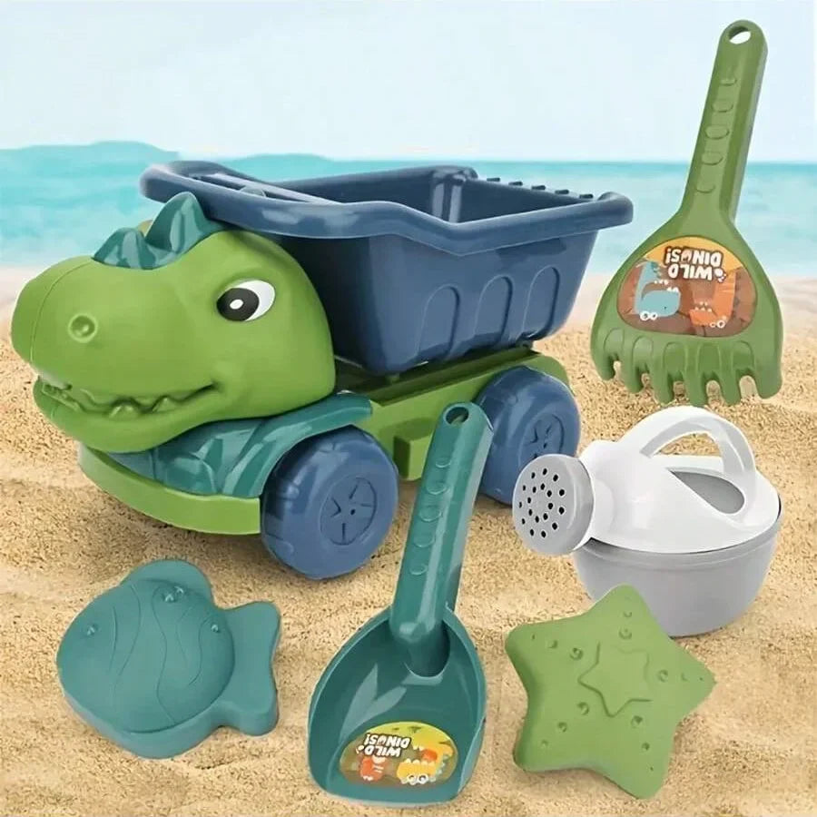 Dinosaur Sand Car Beach Toy Set for Kids-1