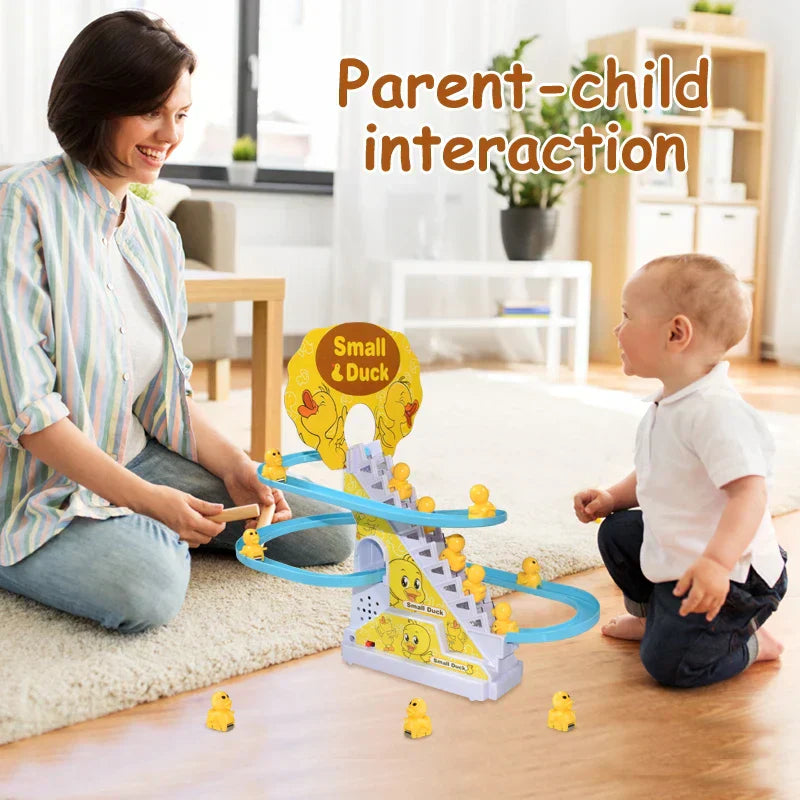 9PCS Electric Duck Climbing Stairs Toy-2